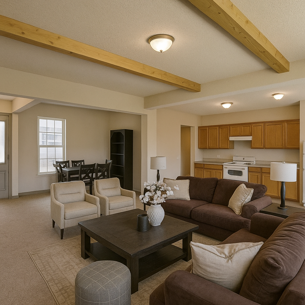 Staged interior of Summerfield home